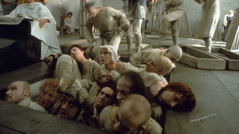 Backdrop from The Persecution and Assassination of Jean-Paul Marat as Performed by the Inmates of the Asylum of Charenton Under the Direction of the Marquis de Sade