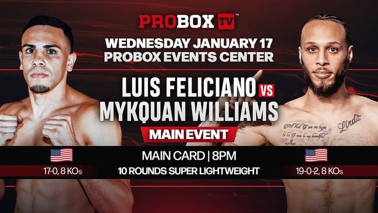 Backdrop from Luis Feliciano vs. Mykquan Williams