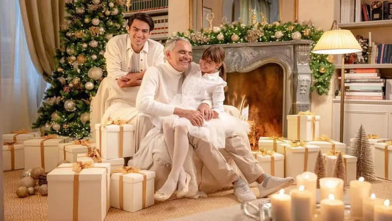 Backdrop from A Bocelli Family Christmas