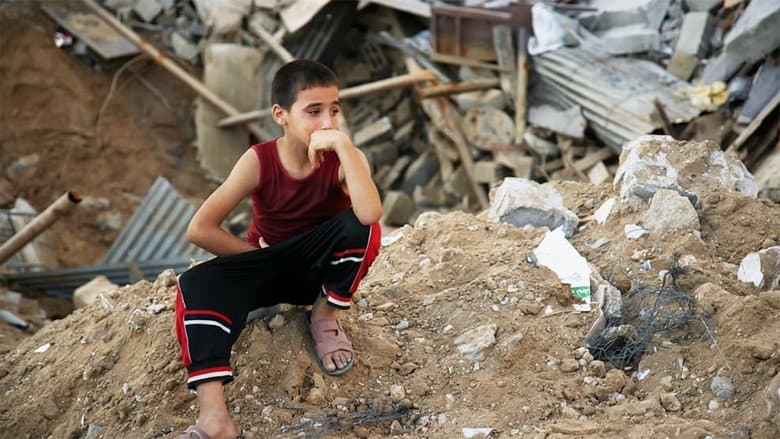 Backdrop from Children of the Gaza War