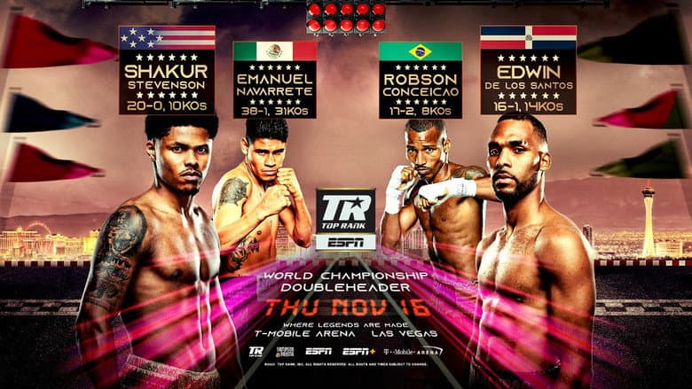 Backdrop from Shakur Stevenson vs. Edwin De Los Santos