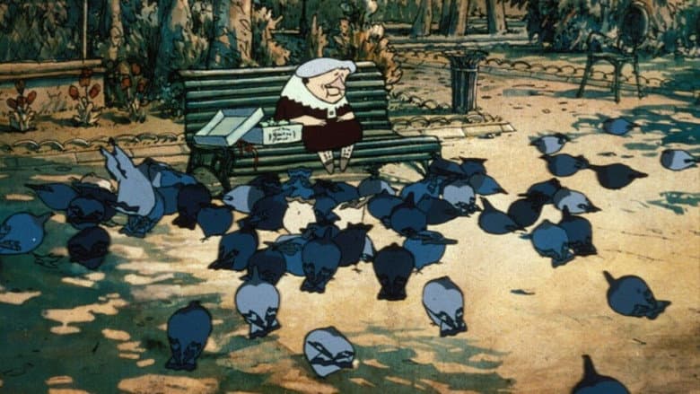 Backdrop from The Old Lady and the Pigeons