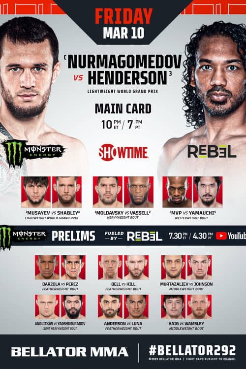 Poster for Bellator 292: Nurmagomedov vs. Henderson