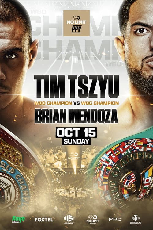 Poster for Tim Tszyu vs. Brian Mendoza