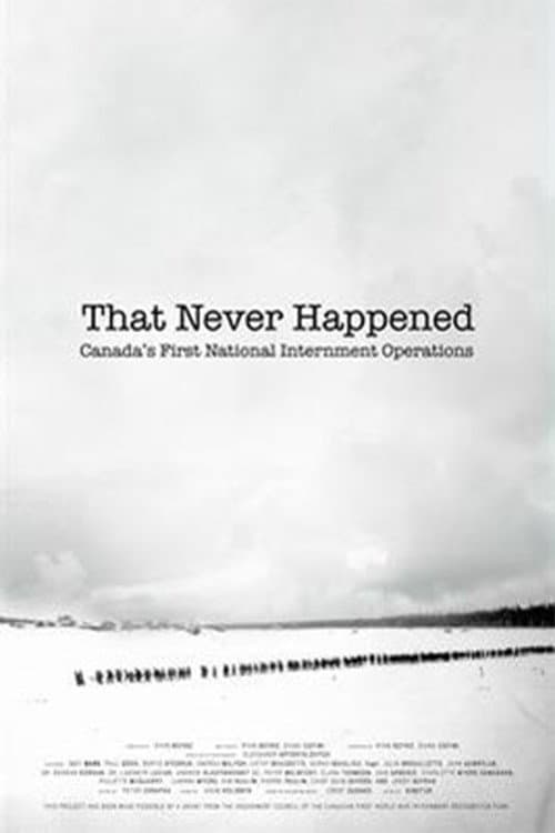 Poster for That Never Happened: Canada's First National Internment Operations