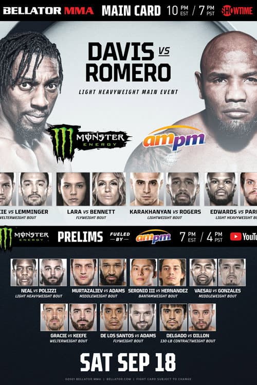 Poster for Bellator 266: Davis vs. Romero