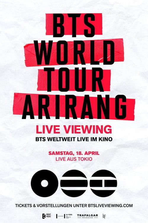 Poster for BTS World Tour 'Arirang' in Japan: Live Viewing