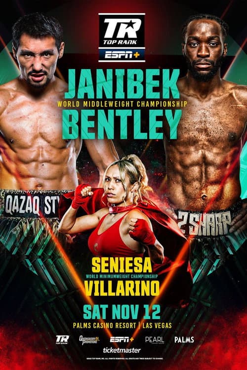 Poster for Janibek Alimkhanuly vs. Denzel Bentley
