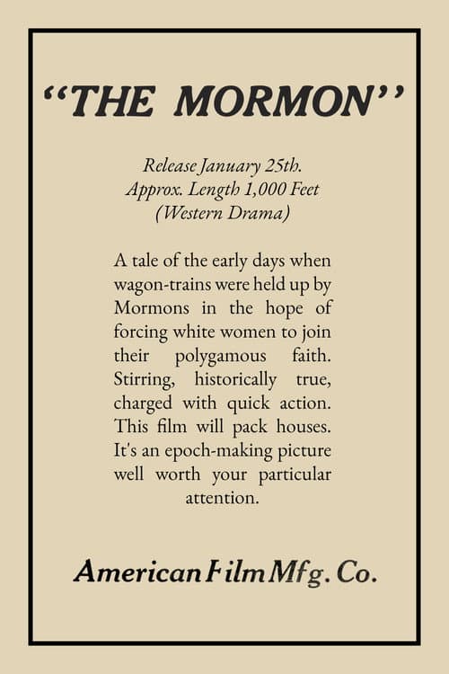 Poster for The Mormon