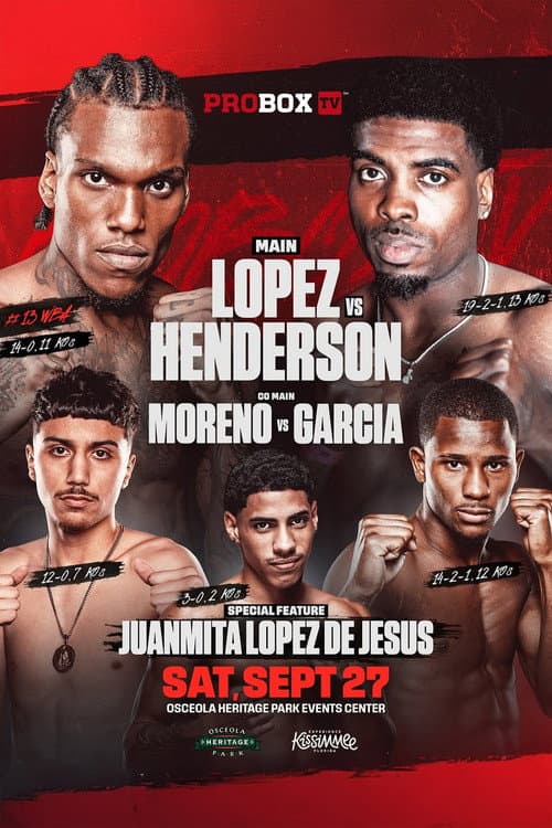 Poster for Najee Lopez vs. Kalvin Henderson