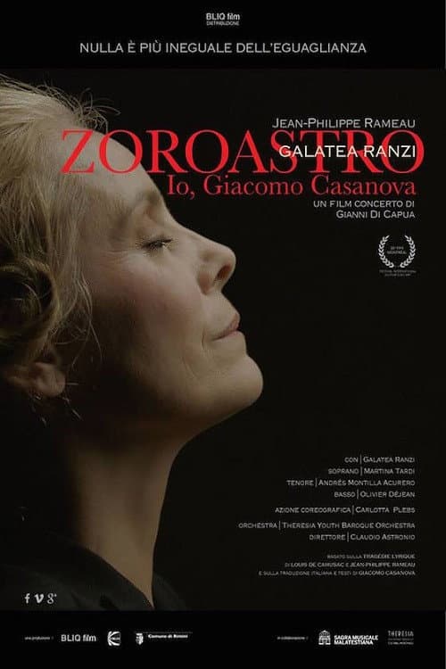 Poster for Zoroastro. Io, Giacomo Casanova.