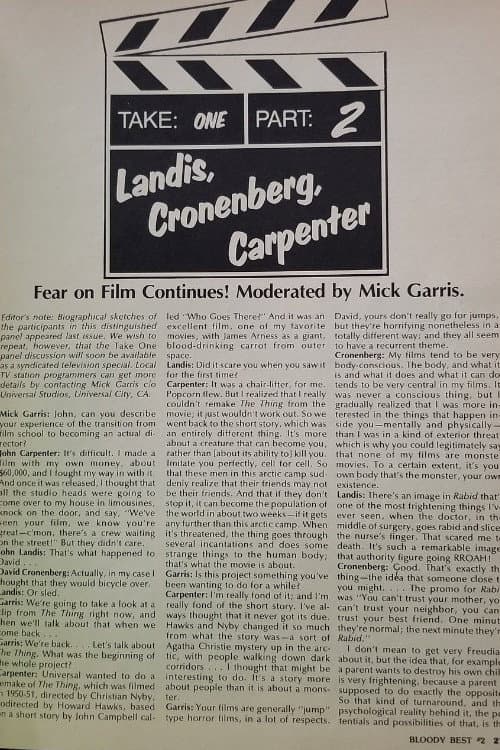 Poster for Take One: Fear on Film