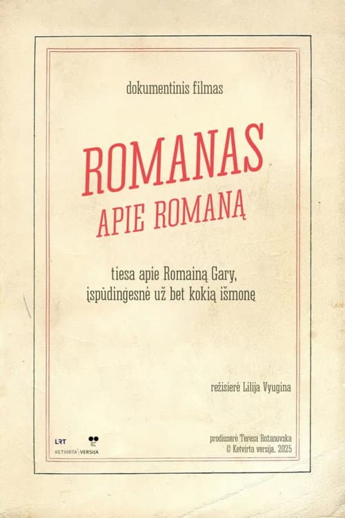 Poster for Romain Gary. No Better Way to Say It