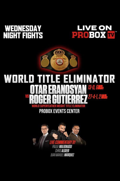 Poster for Otar Eranosyan vs. Roger Gutierrez
