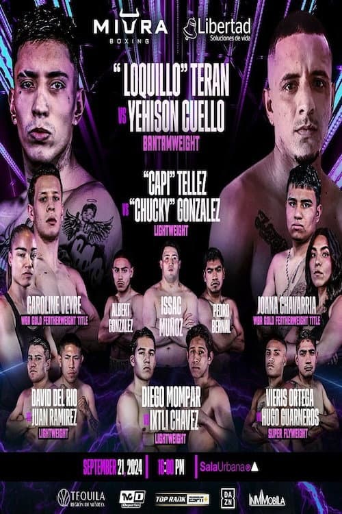 Poster for Andres Teran vs. Yehison Cuello