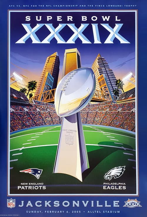 Poster for Super Bowl XXXIX Champions: New England Patriots
