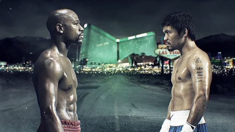Backdrop from Mayweather vs. Pacquiao