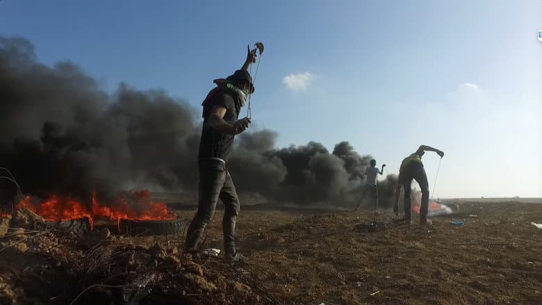 Backdrop from Gaza Fights for Freedom