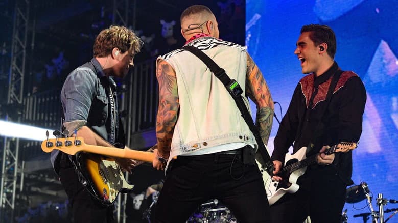 Backdrop from Busted: Pigs Can Fly Tour 2016