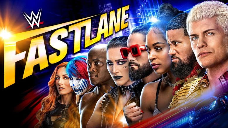 Backdrop from WWE Fastlane 2023