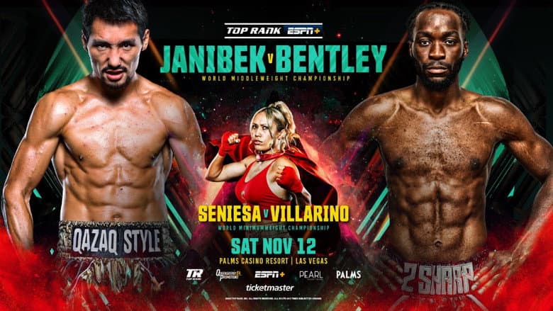 Backdrop from Janibek Alimkhanuly vs. Denzel Bentley
