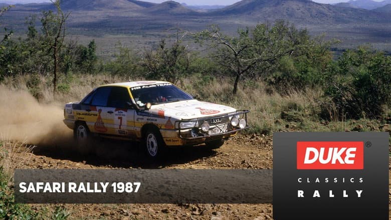 Backdrop from Safari Rally 1987