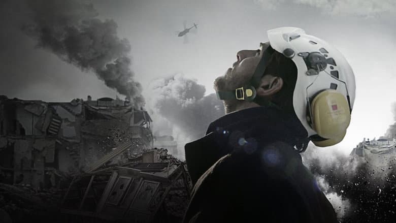 Backdrop from The White Helmets