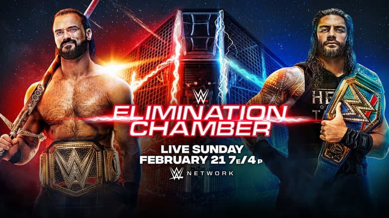 Backdrop from WWE Elimination Chamber 2021