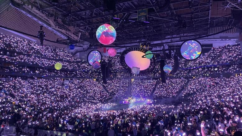 Backdrop from Coldplay - Live from Climate Pledge Arena