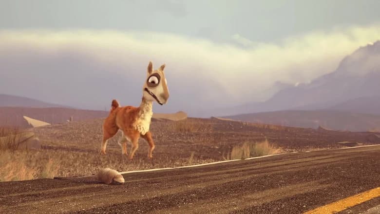 Backdrop from Caminandes: Llama Drama