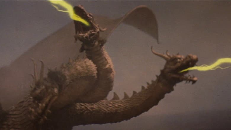 Backdrop from Ghidorah, the Three-Headed Monster