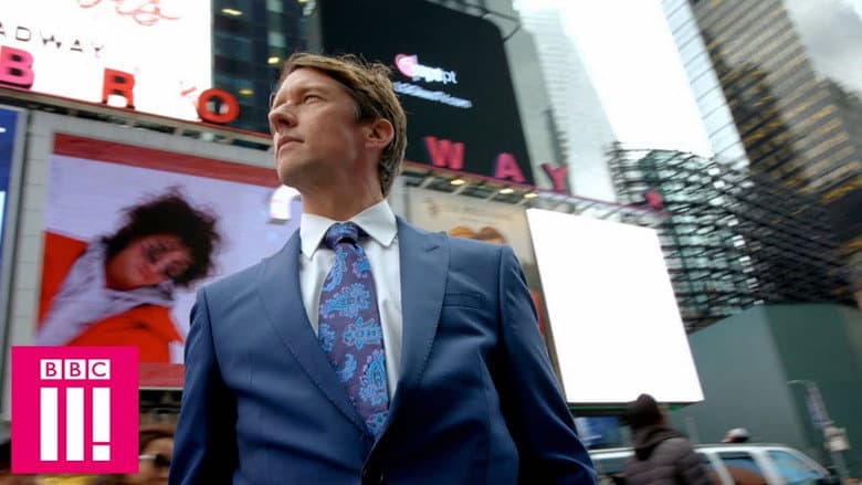 Backdrop from Jonathan Pie's American Pie