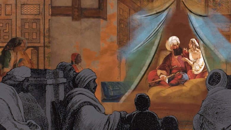 Backdrop from Aladdin and Ali Baba: Stories from the 1001 Nights?