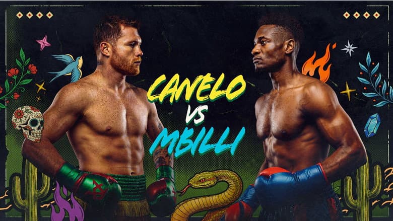 Backdrop from Canelo Alvarez vs. Christian Mbilli