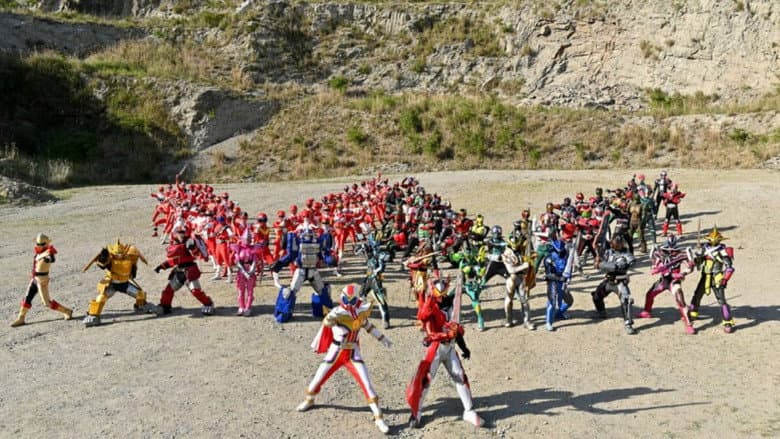Backdrop from Kamen Rider Saber + Kikai Sentai Zenkaiger: Super Hero Chronicles