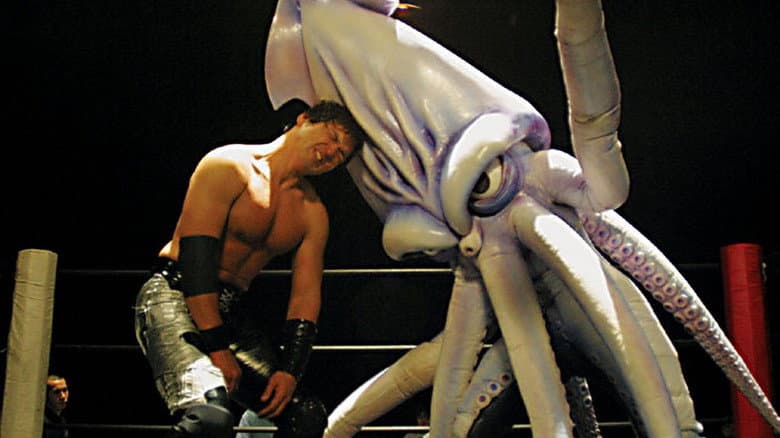 Backdrop from The Calamari Wrestler